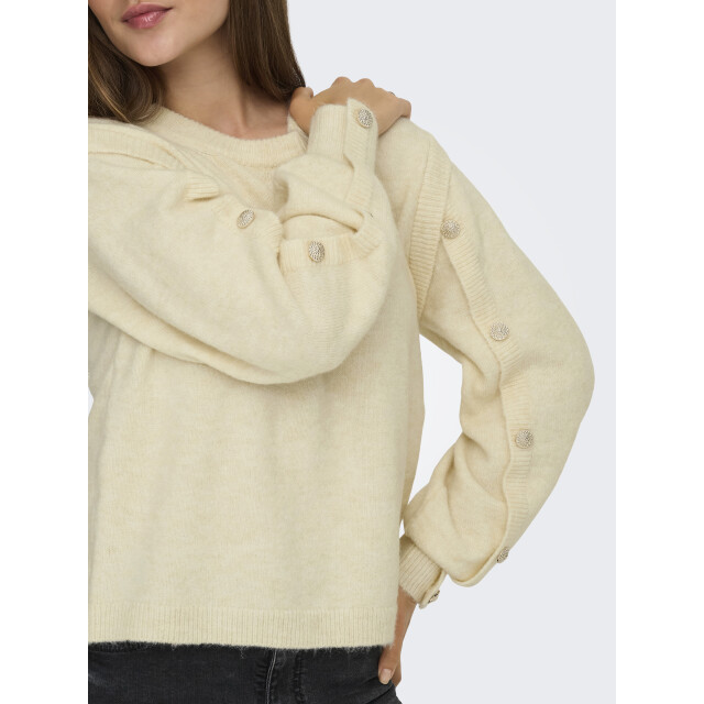 Only onlrene life ls button o-neck cs kn 15358576 egret 06712.198.0233 large