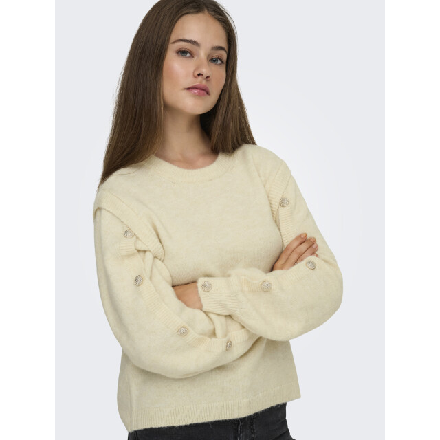 Only onlrene life ls button o-neck cs kn 15358576 egret 06712.198.0233 large