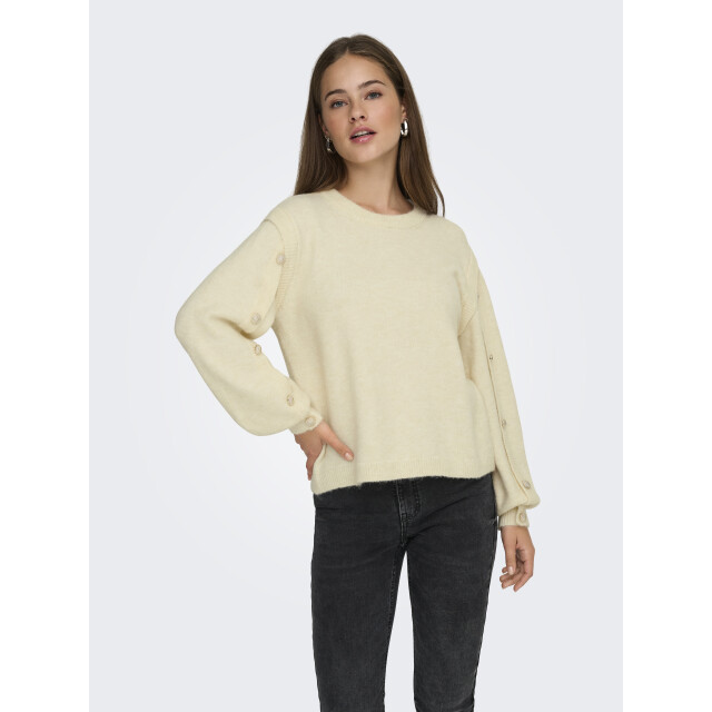 Only onlrene life ls button o-neck cs kn 15358576 egret 06712.198.0233 large