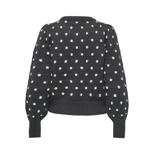 Jacqueline de Yong sigrid life l/s on puff pull knt 15304813 dark grey melange 06712.970.0014 large