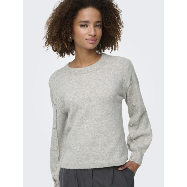 Only onlrene life ls button o-neck cs kn 15358576 light grey melange 06712.910.0025 large