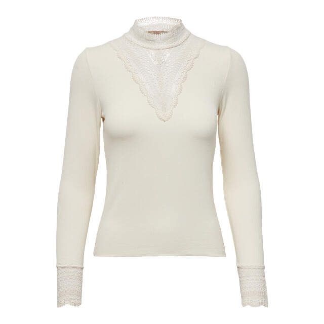 Only onltilde l/s high neck lace top jrs 15207788 birch 06012.198.0032 large