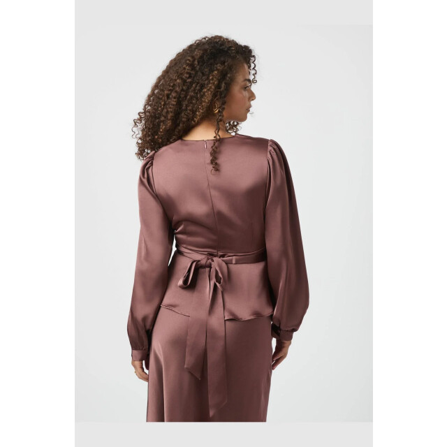 Neo Noir rista heavy sateen blouse 164803 393 dark rose 06615.625.0012 large Neo Noir rista heavy sateen blouse 164803 393 dark rose 06615.625.0012 large