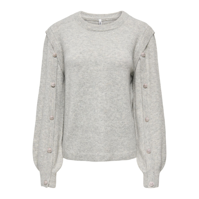 Only onlrene life ls button o-neck cs kn 15358576 light grey melange 06712.910.0025 large