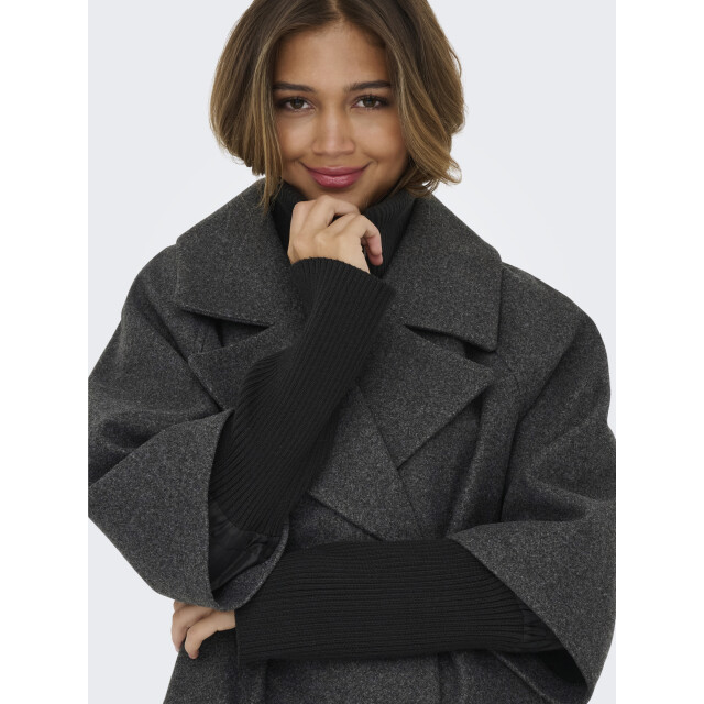 Jacqueline de Yong hannah life short jacket otw hab 15337889 dark grey melange 06111.970.0010 large