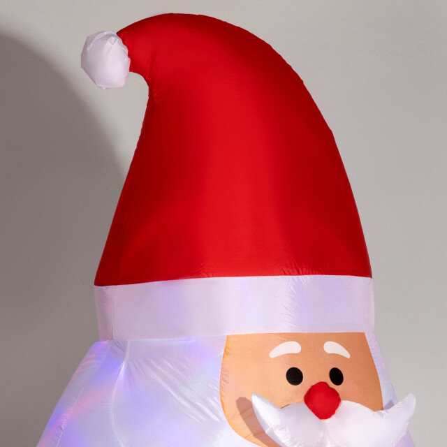 4goodz Oopblaasbare kerstman 180 cm met draaiende discobal verlichting 3288008 large