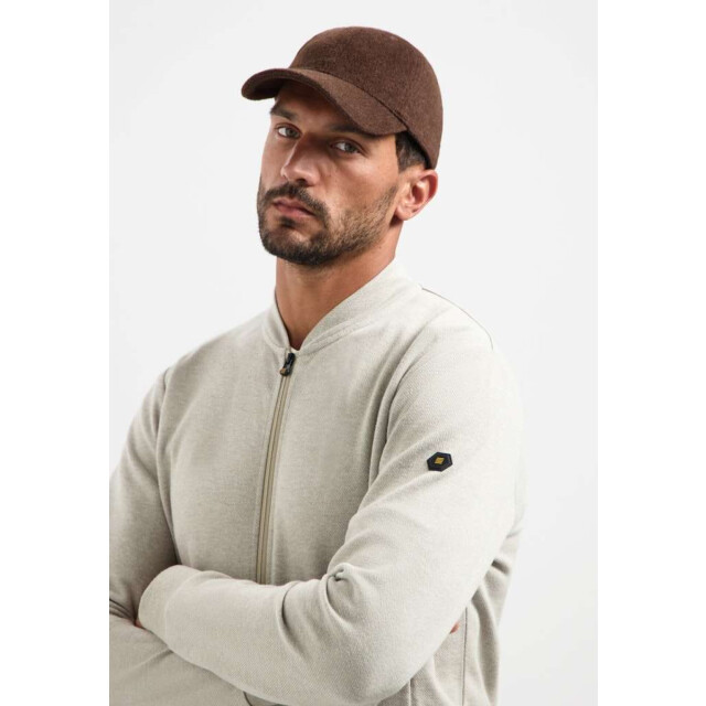 No Excess Sweater full zip college collar twi sand 29100916-015 large