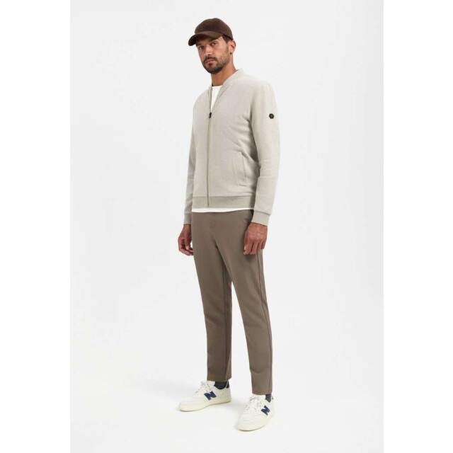 No Excess Sweater full zip college collar twi sand 29100916-015 large