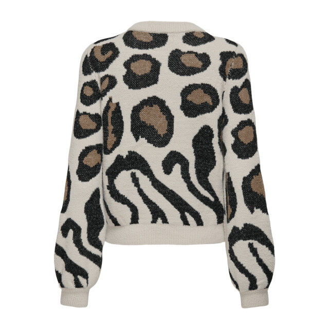 Jacqueline de Yong lorraine animal l/s pullover knt 15292890 /black malt 06712.939.0005 large