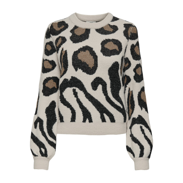 Jacqueline de Yong lorraine animal l/s pullover knt 15292890 /black malt 06712.939.0005 large