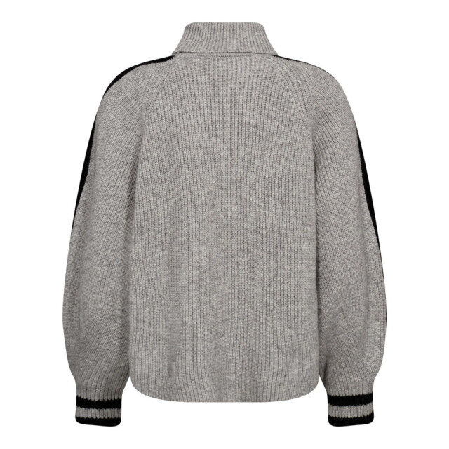 Co'Couture Cc row roll neck rib knit CC Row Roll Neck Rib Knit/137 Pale Grey large