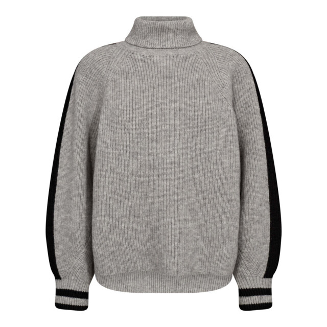 Co'Couture Cc row roll neck rib knit CC Row Roll Neck Rib Knit/137 Pale Grey large