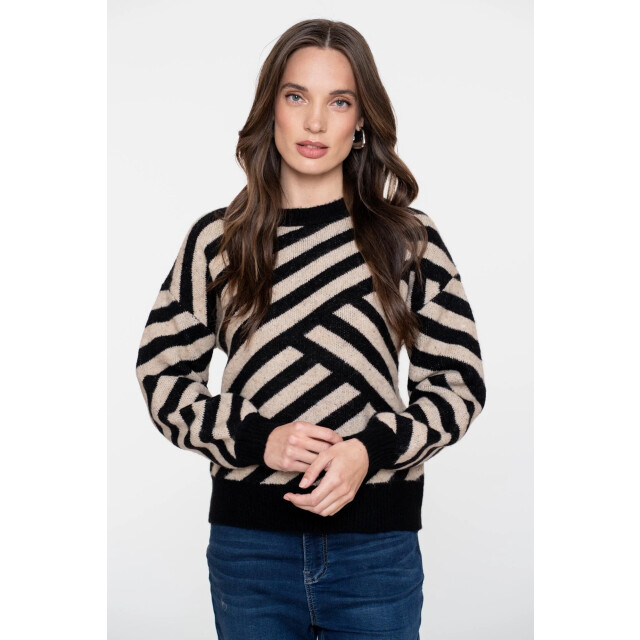 Geisha 54570-29 720 pullover stripes sand/black 54570-29 720 large