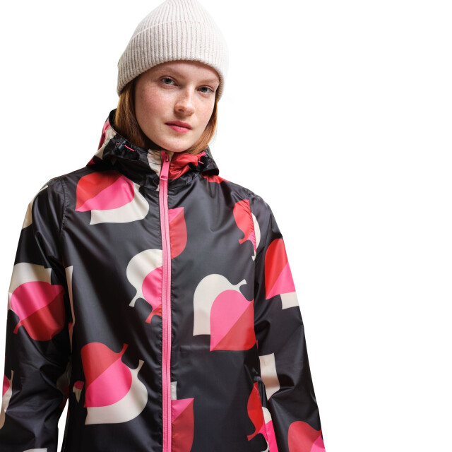 Regatta Dames orla kiely pack-it leaves waterdichte jas UTRG9397_shadowelmpink large
