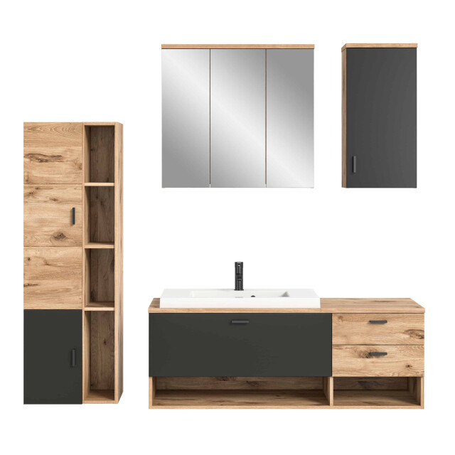 Furnilux Grado badkamercombinatie nox nb grijs mat mdf tz 3253903 large