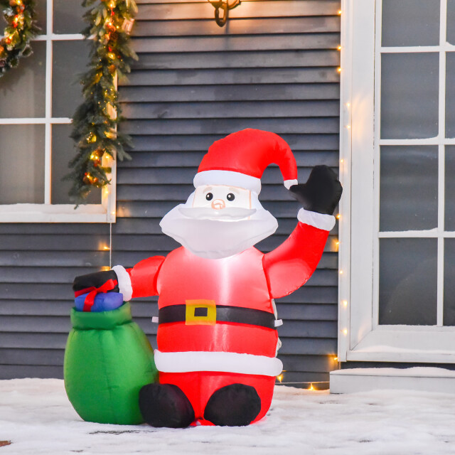 4goodz Opblaasbare kerstman met led verlichting voor buiten 120 cm 3287951 large