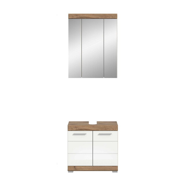 Furnilux Wave badkamercombinatie wit hoogglans mdf tz nox nb 3254683 large