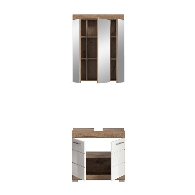 Furnilux Wave badkamercombinatie wit hoogglans mdf tz nox nb 3254683 large