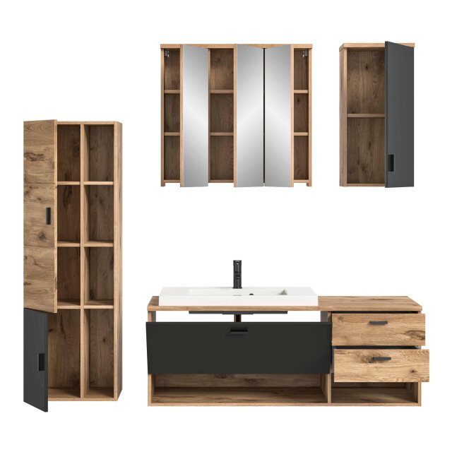 Furnilux Grado badkamercombinatie nox nb grijs mat mdf tz 3253903 large