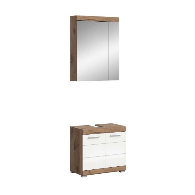 Furnilux Wave badkamercombinatie wit hoogglans mdf tz nox nb 3254683 large