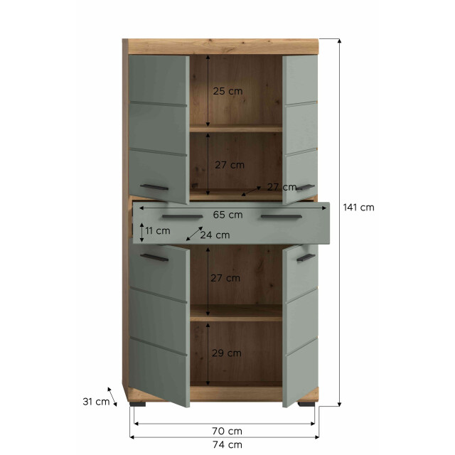 Furnilux Scout midi kast salie mdf tz artisan nb 3253843 large