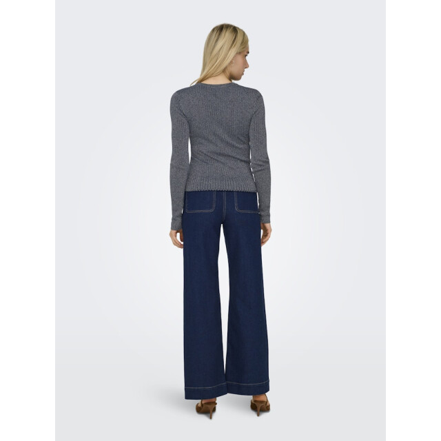 Jacqueline de Yong Jdyplum lurex ls o-neck pullover knt navy 4219.37.0029 large