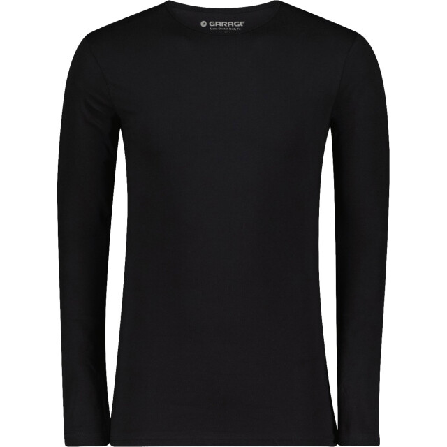Garage Bodyfit t-shirt longsleeve o neck black 0208-200 large
