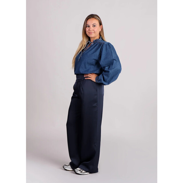 Grace & Mila Salsa blouse strik denim 9604546003272 large