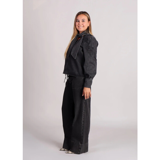 FRNCH Buds blouse knoopkraag denim 9610212475208 large