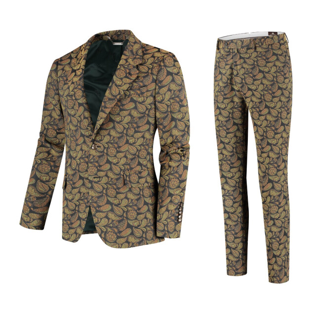 Circle of Gentlemen Regensburg paisley print pantalon stretch kwaliteit 254-60002-684- large