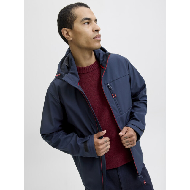 Jack & Jones Jjthatcher softshell hood navy 5511.37.0012 large