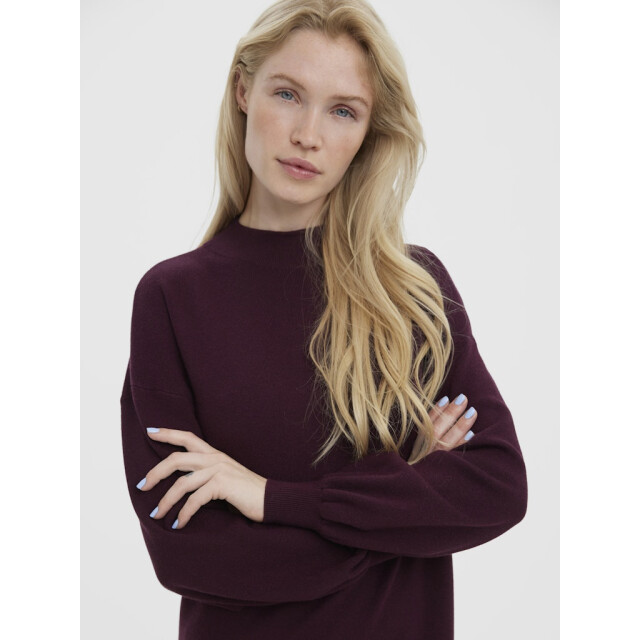 Vero Moda Vmnancy ls funnelneck dress noos bordeaux 4409.47.0004 large