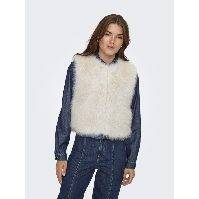 Jacqueline de Yong Jdyora faux fur waistcoat otw sie beige 4259.05.0015 large