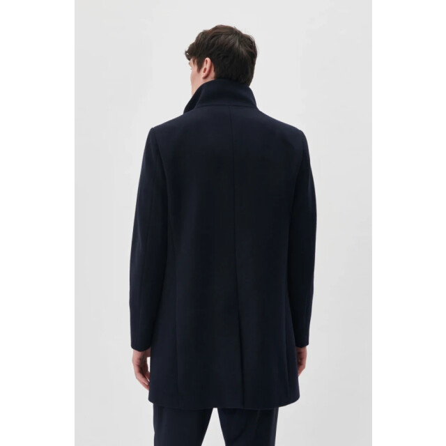 Matinique Harvey  classic wool 181112 color dark navy - wollen lange jas 194011 Dark Navy/Harvey N Classic Wool large