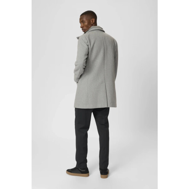 Matinique Harvey n classic wool 300272 light grey melange heren lange jas matini 300272 Light Grey Melange/Harvey N Classic Wool large