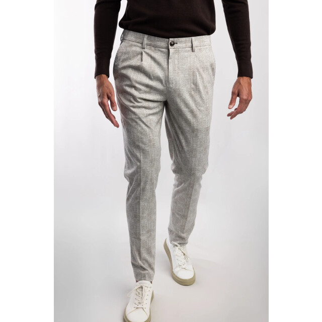 Blue Industry De chino met ruitmotief | STEVENW25-M5 large