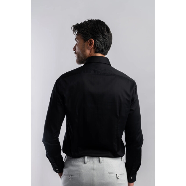 Blue Industry Shirt satin | NICK 1002-BLACK large