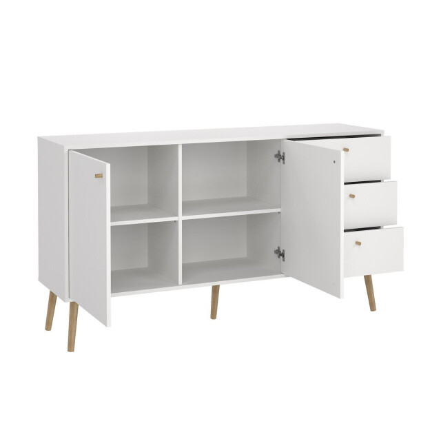 CaliCosy Dressoir met 2 deuren en 3 lades met houten poten b147,2 cm tarp 3294136 large