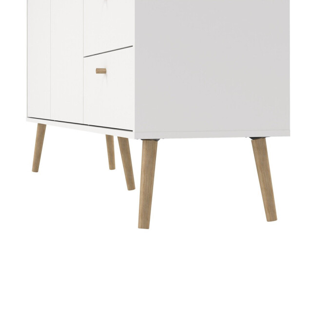 CaliCosy Dressoir met 2 deuren en 3 lades met houten poten b147,2 cm tarp 3294136 large