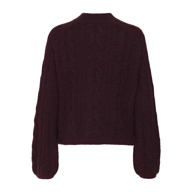 Jacqueline de Yong Jdysilja ls hn cable pullover knt bordeaux 4219.47.0013 large