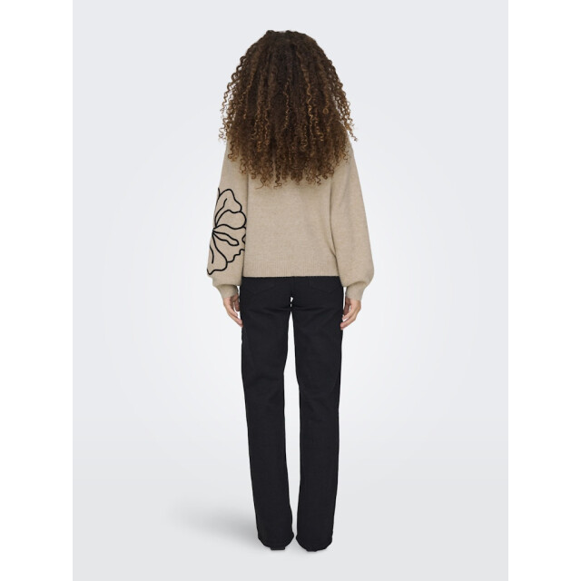 Jacqueline de Yong Jdyjella ls flower pullover knt noos zand dessin 4219.06.0005 large