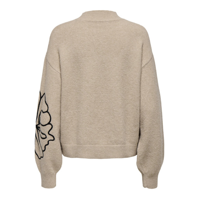 Jacqueline de Yong Jdyjella ls flower pullover knt noos zand dessin 4219.06.0005 large