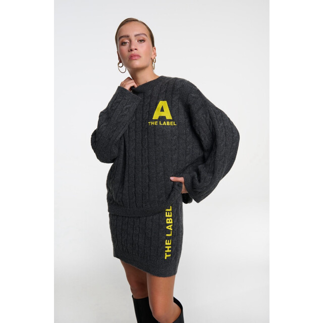 Alix The Label Cropped cable jumper antraciet 4219.85.0002 large