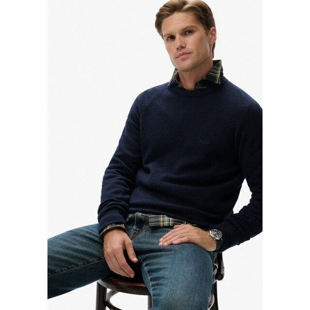 Superdry Trui van wolmix navy 5219.37.0010 large