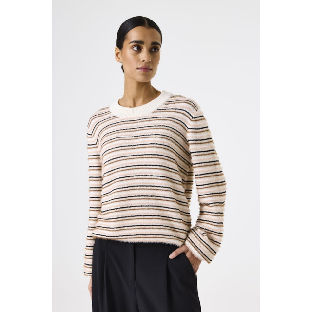 Garcia Jeans Trui streep ecru dessin 4219.08.0004 large
