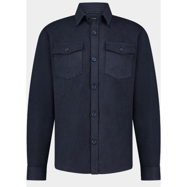 Bos Bright Blue Scotland blue overshirt fender shirtjacket 25314fe19sb/290 navy 196300 large
