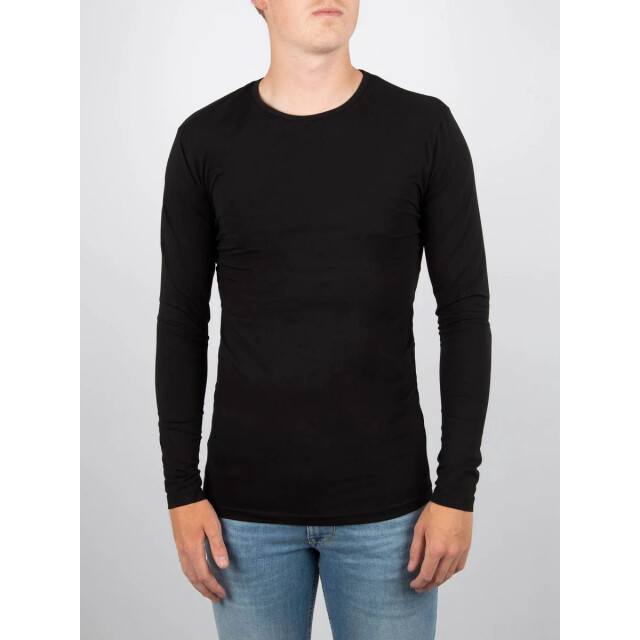 Garage Bodyfit shirt o-neck long sleeve 200 black Garage R neck ShirtL/M 0208 200 Black large