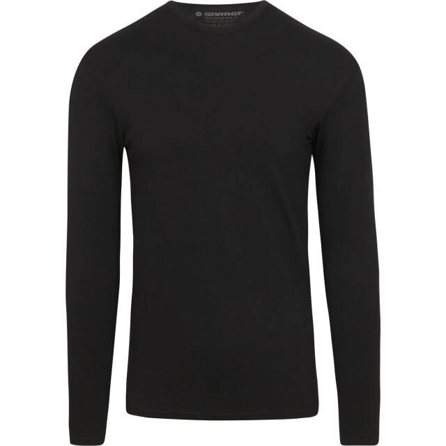 Garage Bodyfit shirt o-neck long sleeve 200 black Garage R neck ShirtL/M 0208 200 Black large