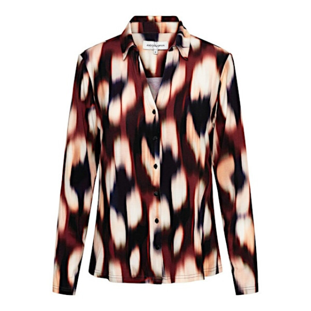 &Co Woman &co women blouse vayen faded big wine red Vayen Faded Big - Wine Red large
