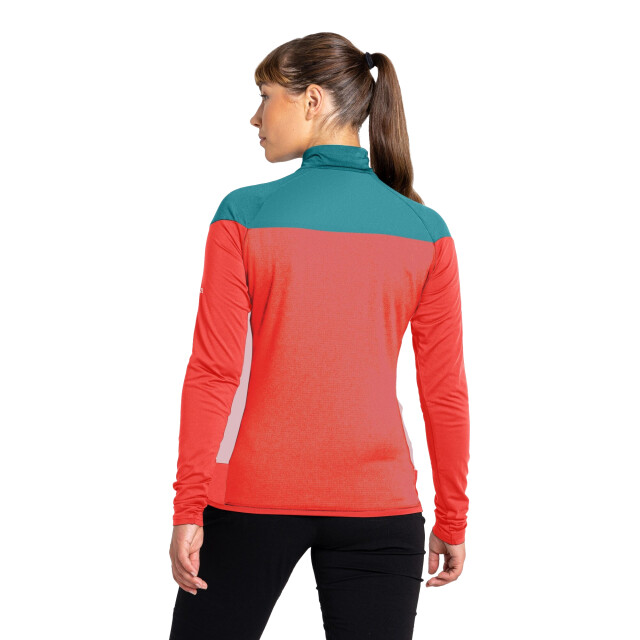 Dare2b Dames elation ii core stretch gerecycleerde fleece UTRG7065_neonpeachfortunegreen large